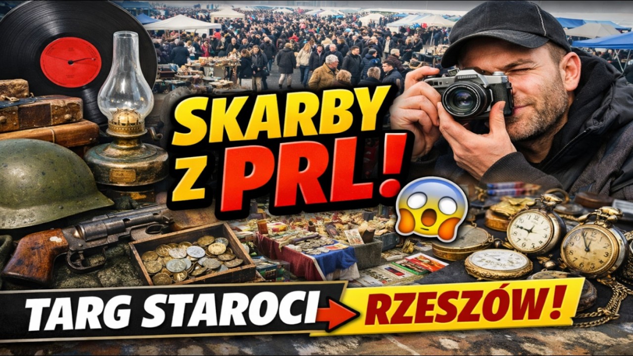 Tłumy na Targu Staroci w Rzeszowie! 🧭 Winyle, militaria i skarby z PRL &ndash; Agrohurt 01.03.2026