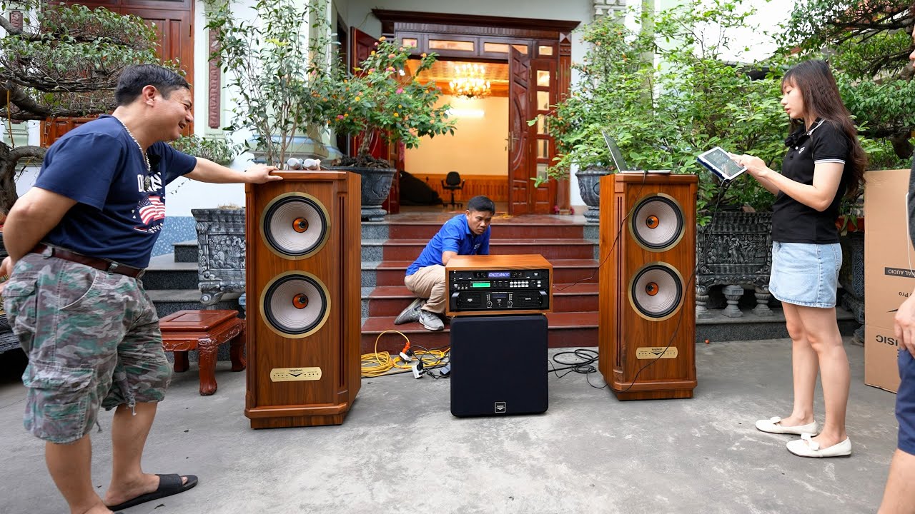 Giao loa ISOPHON IP-9930 BASS Đ&Ocirc;I + SUB 9915 cho anh Thọ ở Kinh M&ocirc;n, Hải Dương