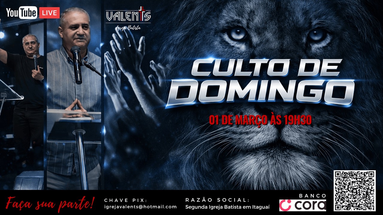 🔴 LIVE | CULTO DE DOMINGO | PASTOR JOEL NATTO  NOITE | 01/03/2026