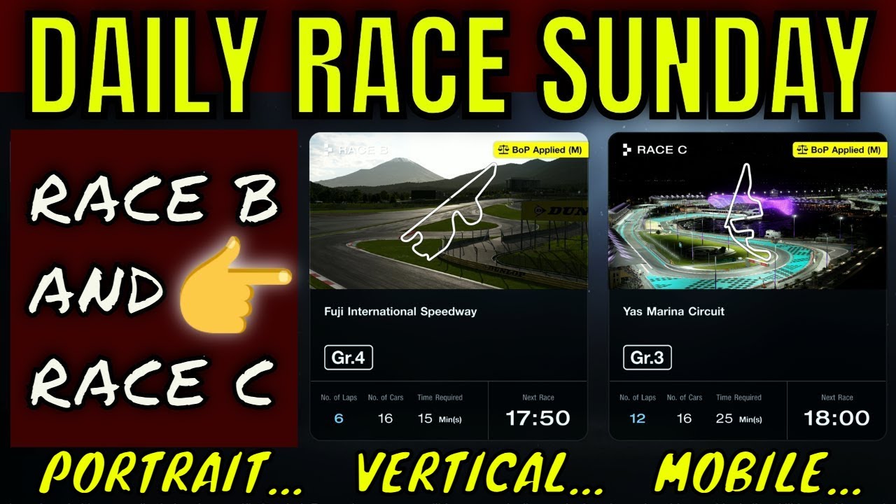 LIVE: GT7 | Sunday Daily Racing of Dailies B & C (Portrait)