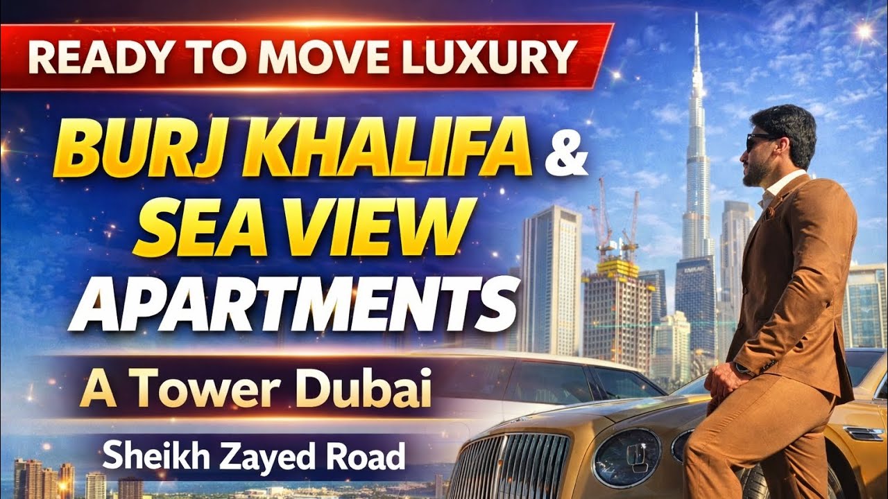 A Tower Dubai | Burj Khalifa & Sea View Apartments | Ready to Move Luxury on Sheikh Zayed Road