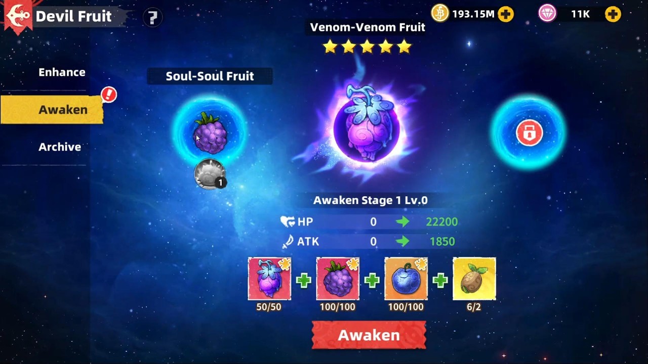 Soul Fruit awakening showcase    [One Piece Sailing Kingdom]