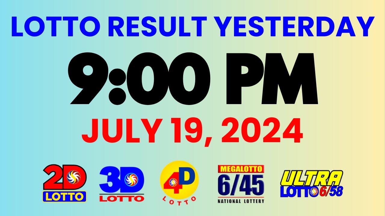 Результаты лотереи PCSO за вчера, 19 июля 2024 г., тираж 21:00 | PCSO Lotto 2D, 3D, Swertres, 4D ...