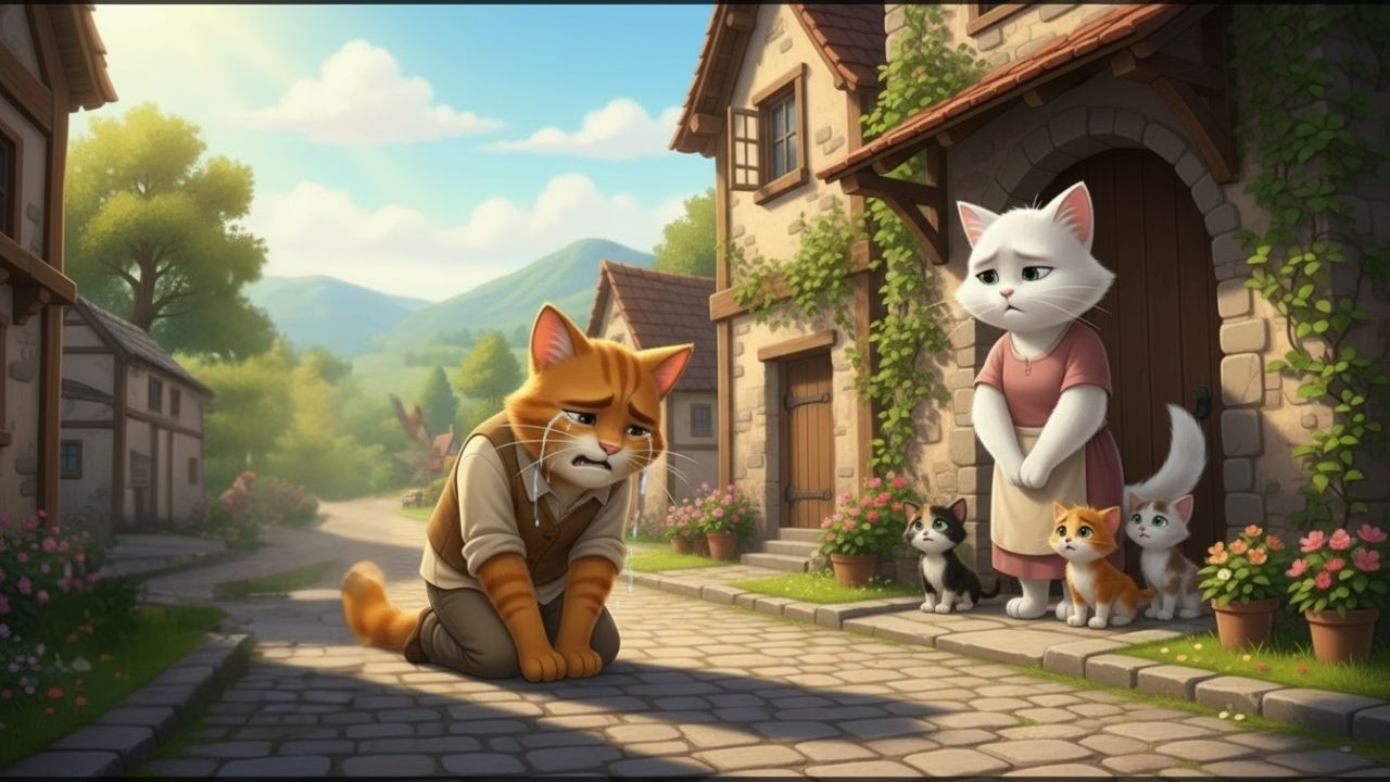 Do mom cat and kitten regain their happiness after being betrayed by dad?💕✨| AI cat story