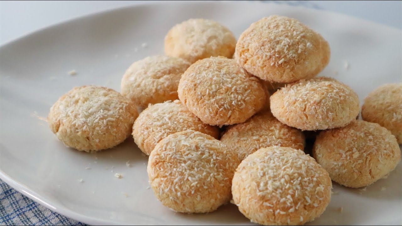 Coconut Cookies Eggless 椰子餅 | Apron