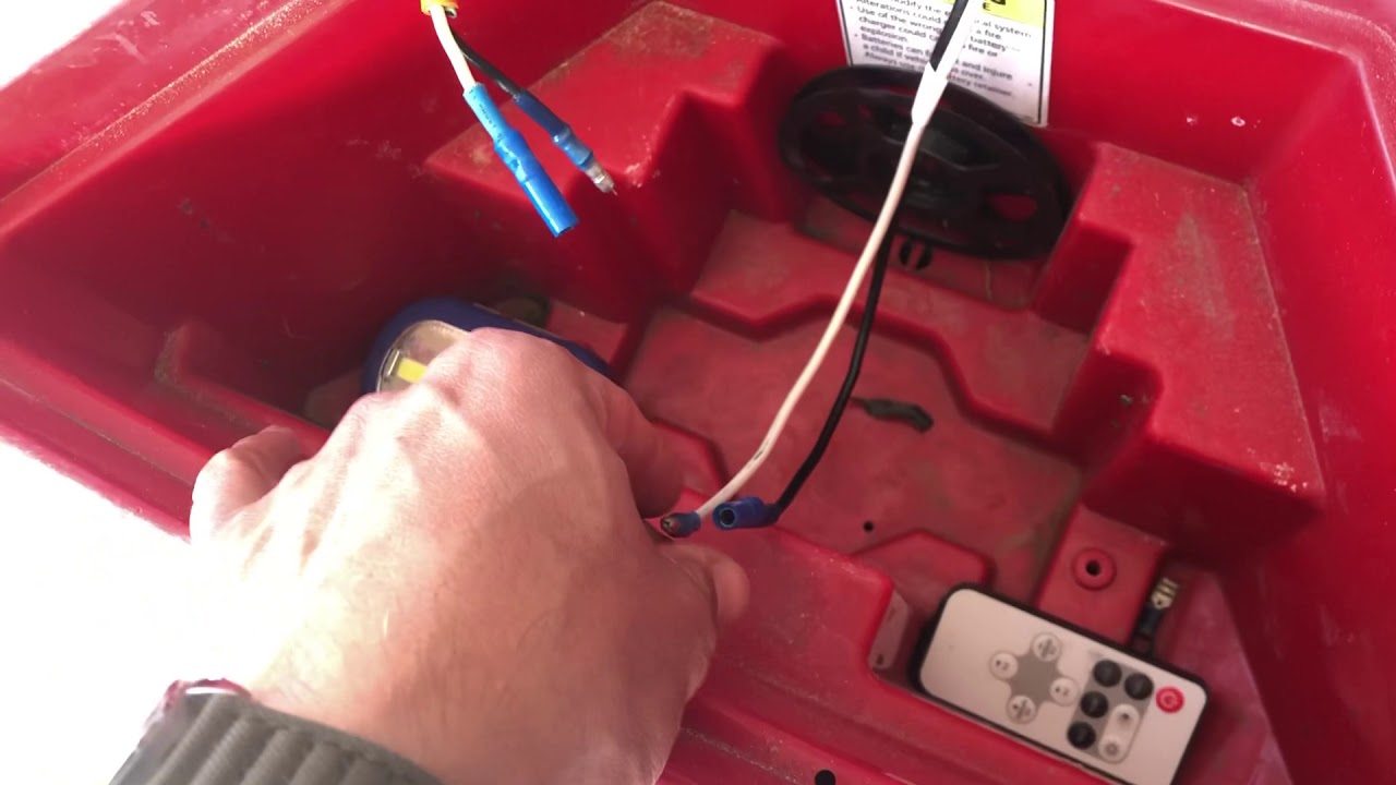 Convert 12v power wheels to 18v Ryobi battery