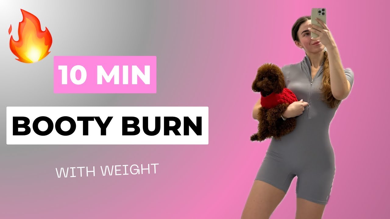 10 MIN GLUTES WORKOUT 🍑 | With 1–2 kg Weights | At Home