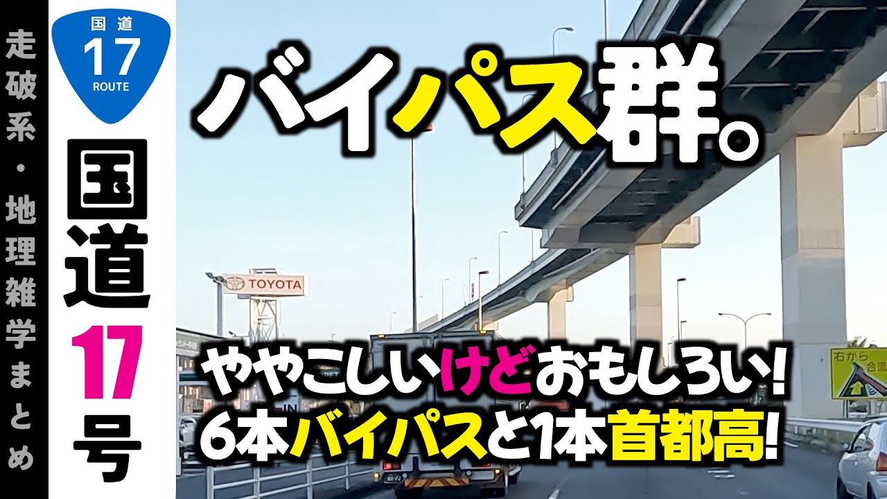 【地理雑学】国道17号ややこしいバイパス群（埼玉）と首都高S1、どうなっているのか追ってみた！/関東地方/埼玉県