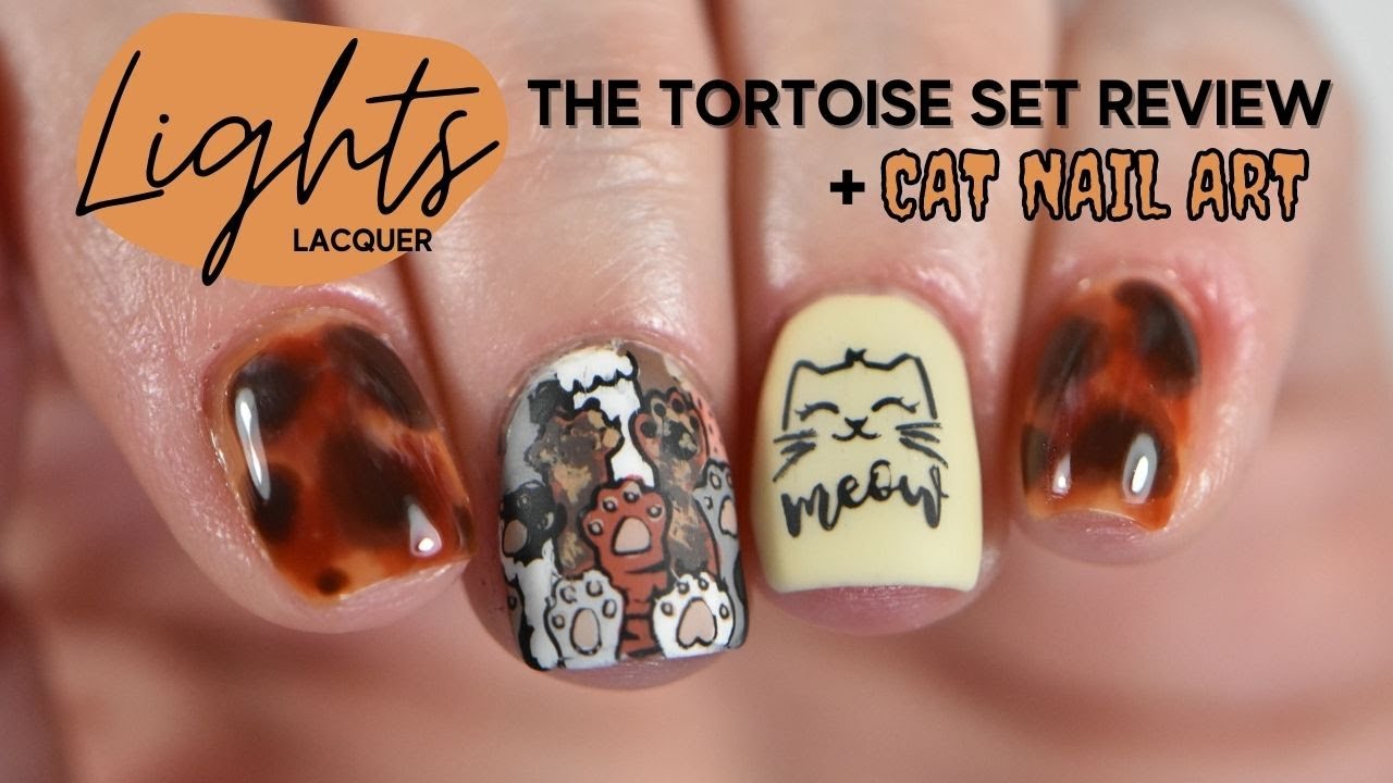 Lights Lacquer Tortoise Set Review & Tortoiseshell Nail Art Stamping Tutorial