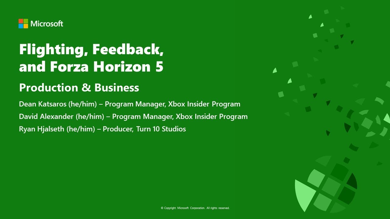 Flighting, Feedback, and Forza Horizon 5