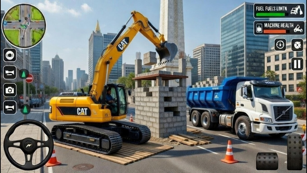 JCB City Road Construction Simulator 3D - City Construction Road Builder Simulator -Android Gameplay
