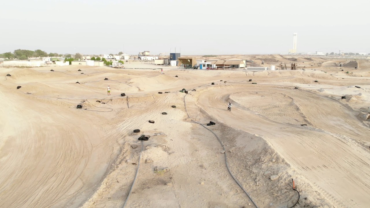 Miles riding at Dubai Motocross kids racetrack