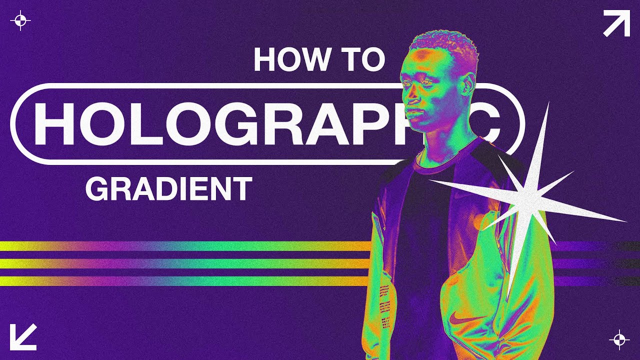 How to Trendy Holographic Gradient (+SECRET PRO TIP) | Photoshop Graphic Design Tutorial