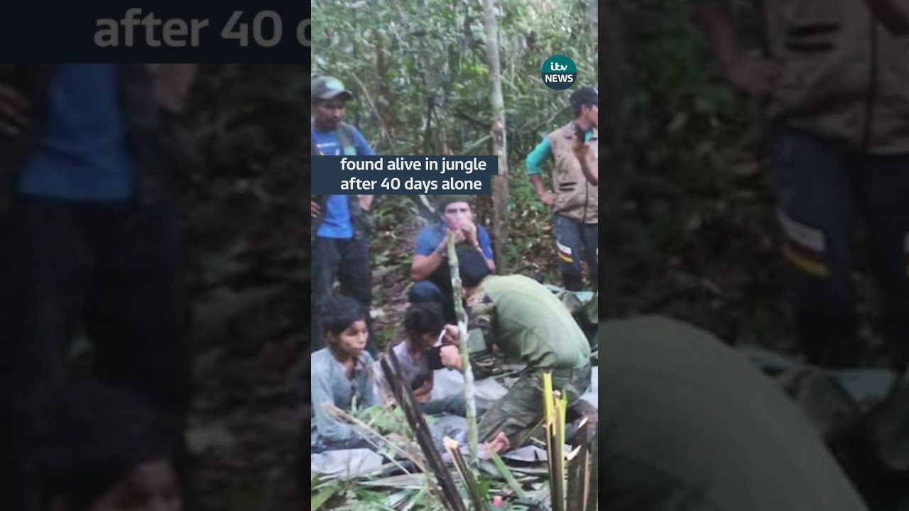 Four kids survive 40 days in jungle after plane crash #itvnews #colombia