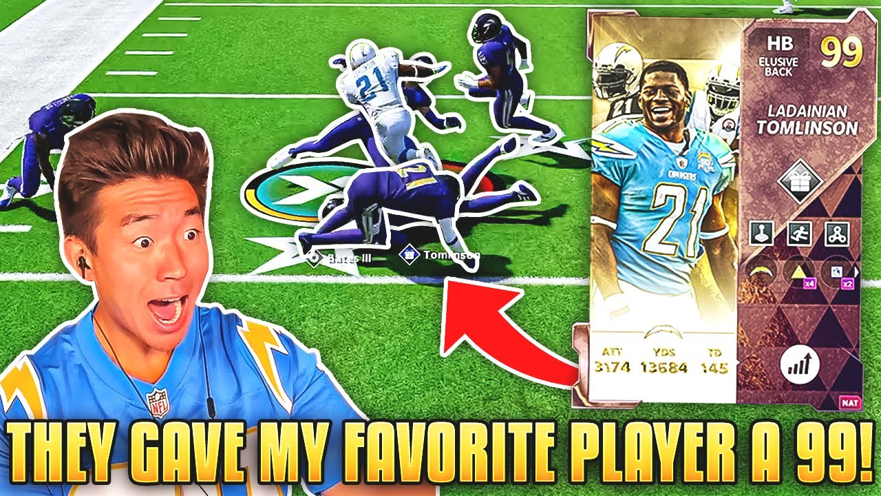 They Gave My FAVORITE PLAYER A 99 OVR Card.. Ladainian Tomlinson! Madden 21