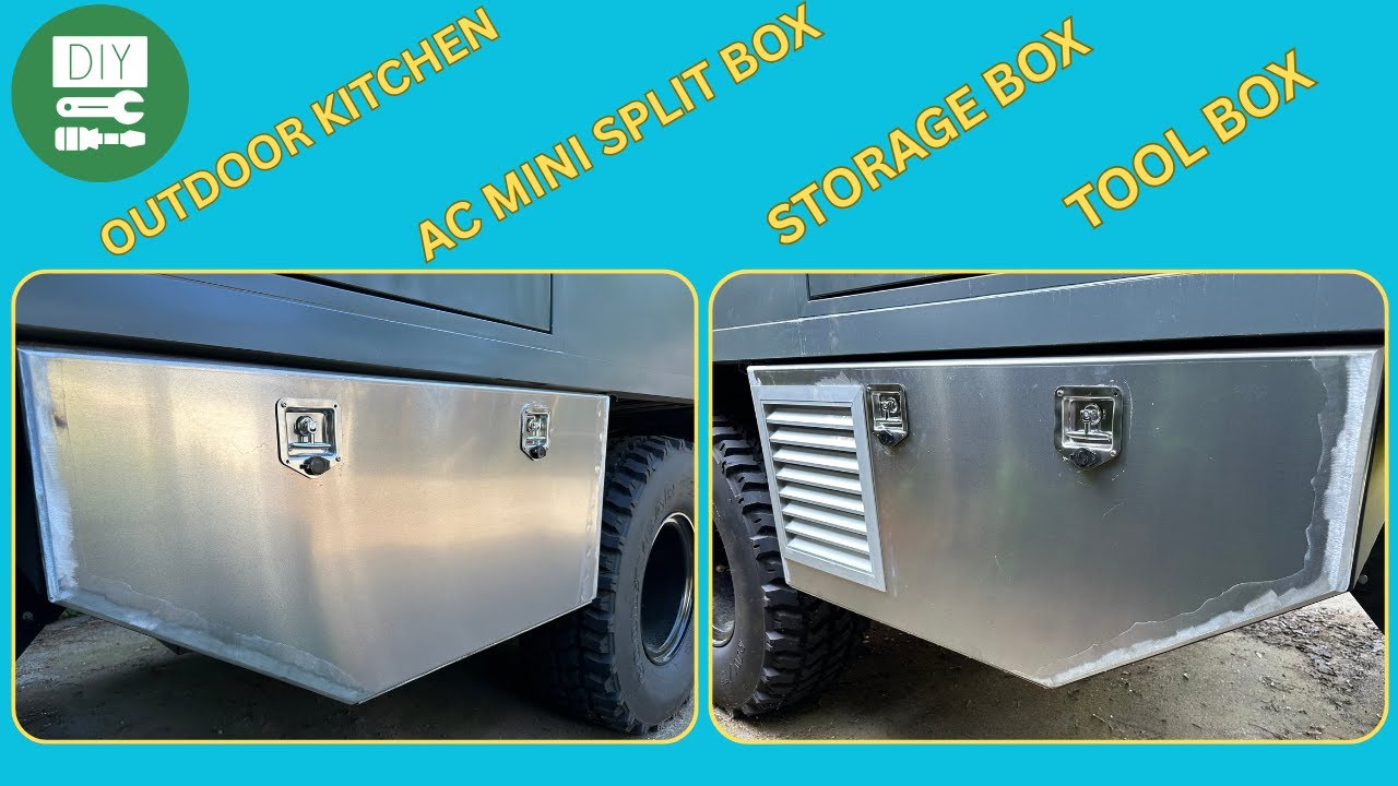 How to build a Storage or Tool Box Underbody/Underfloor Aluminum Truck Box. All DIY !!!