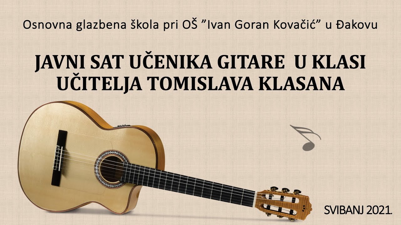 Javni sat učenika gitare u klasi učitelja Tomislava Klasana