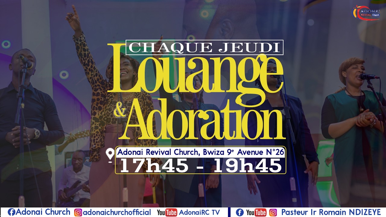 Culte de louange et adoration de ce Jeudi 19-02-2026 avec Pasteur Ir Romain NDIZEYE