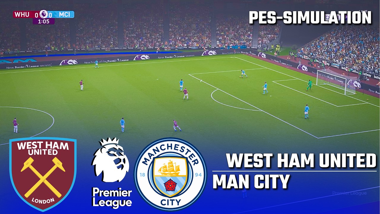 West Ham United vs Manchester City | English Premier League | PES 21 Simulation