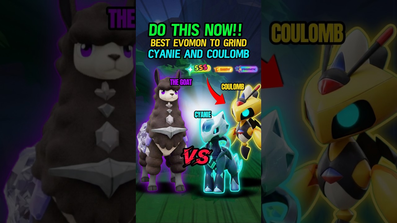 Best Evomon To grind the New Evomons Cyanie and Coulomb🤫| Evomons #roblox #evomon #shorts #update