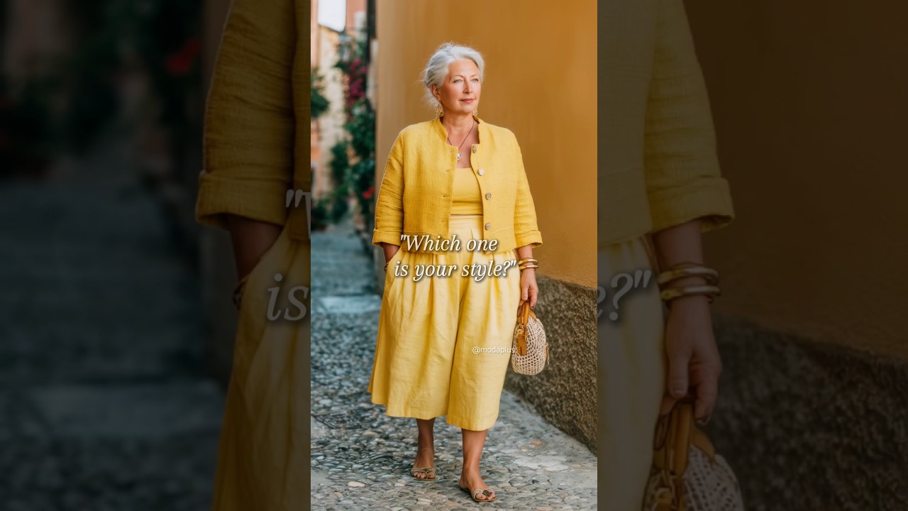 Chic Mature Looks in Italy ☀️ Effortless Elegance Over 60#over60style #italiastyle #maturefashion