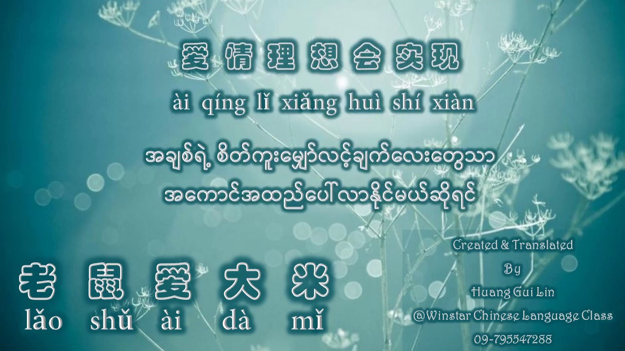 #老鼠爱大米 #အချစ်ကြီးသူ(ဒေါင်းလွဏ်း)#ကာရံမဲ့ချိန်များ(ဝိုင်ဝိုင်း)#ဘာသာပြန်တရုတ်သီချင်းများ