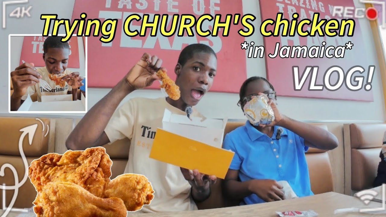 WE TRIED CHURCH'S CHICKEN FOR THE FIRST🍖🍟| *in Jamaica* 🇯🇲 is it worth it?