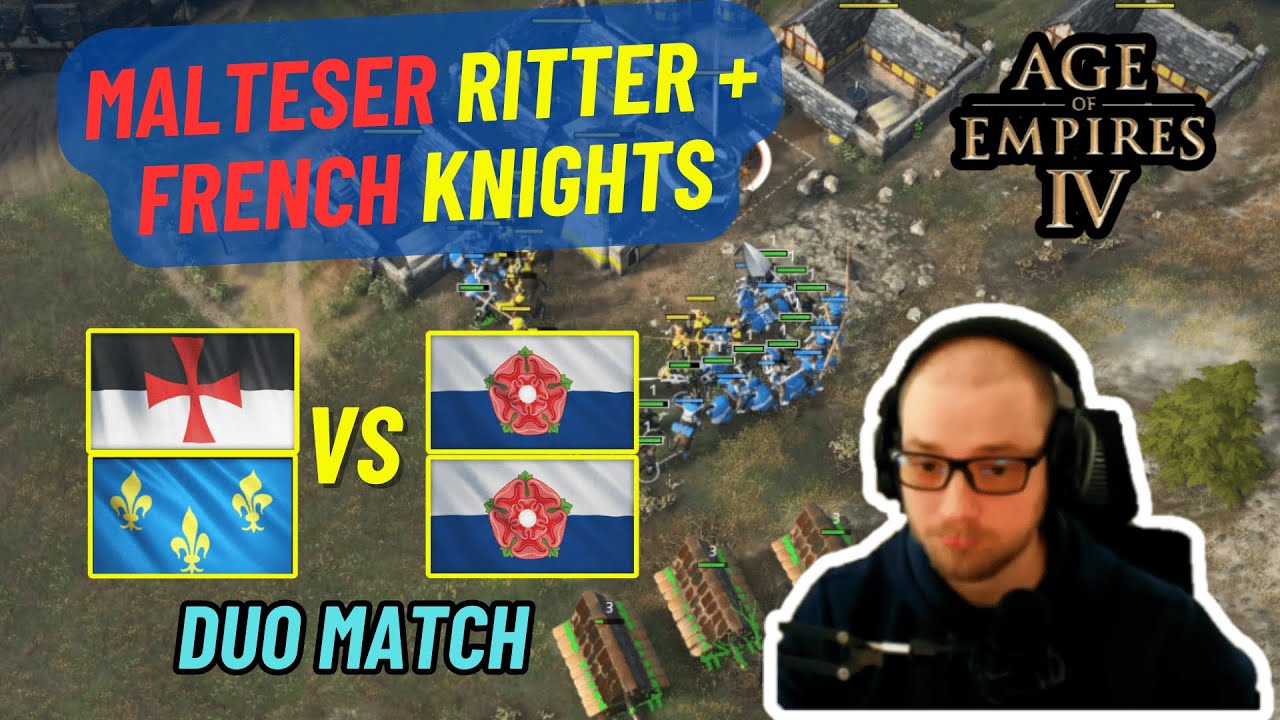 MALTESER RITTER + FRENCH KINGHTS Crazy Combo I Duo Ranked I Age of Empires 4