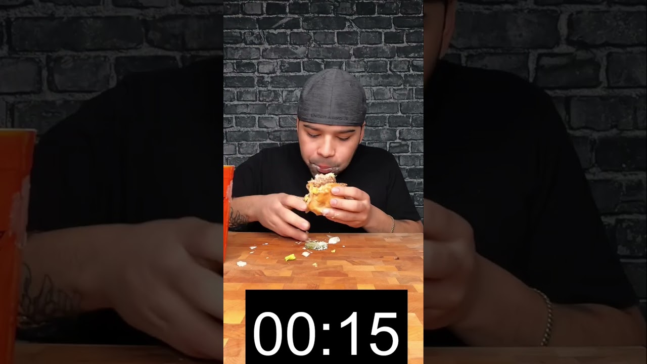 HOW LONG WILL IT TAKE ME TO EAT FIVE GUYS BURGER #shorts