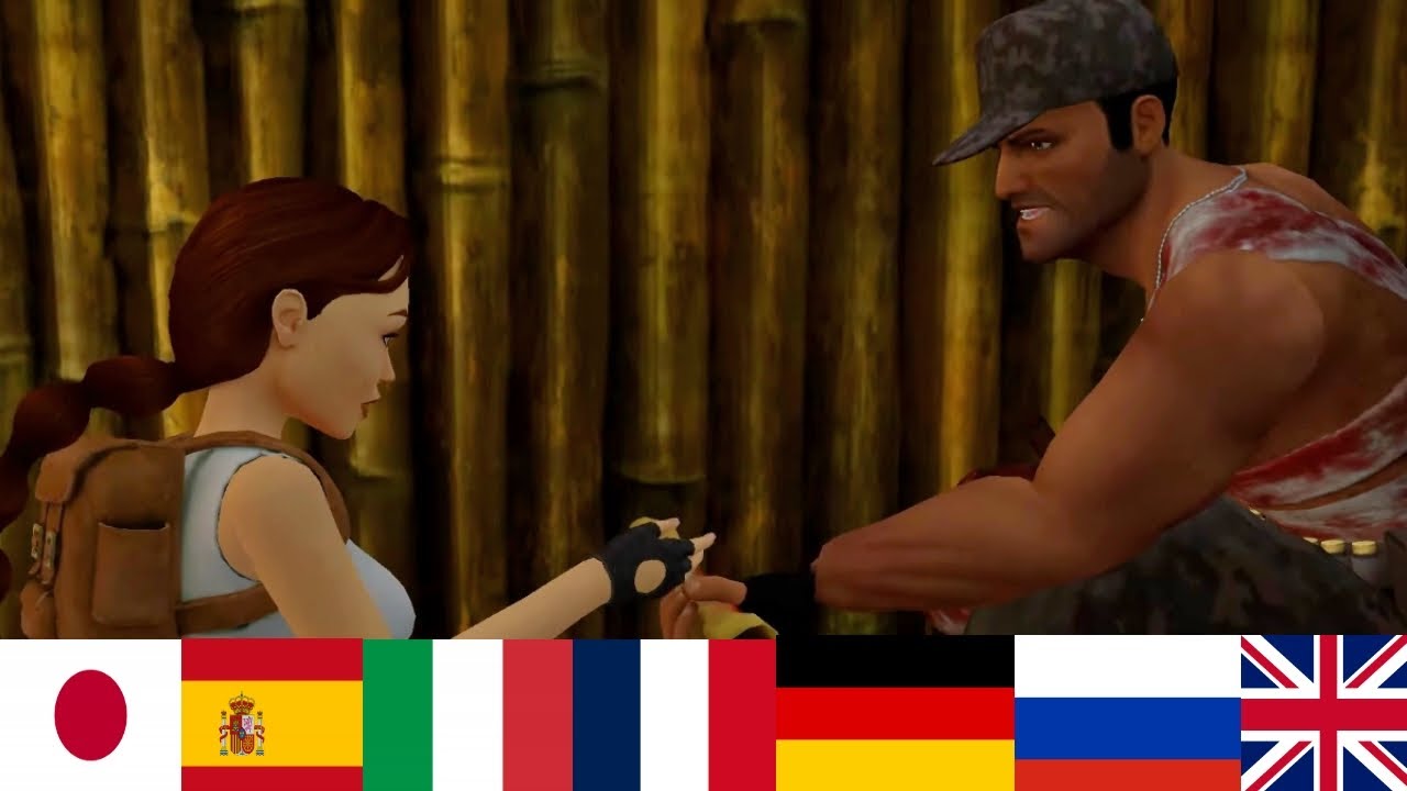 Tomb Raider Remastered: Lara Meets Injured Soldier in 7 Different Languages