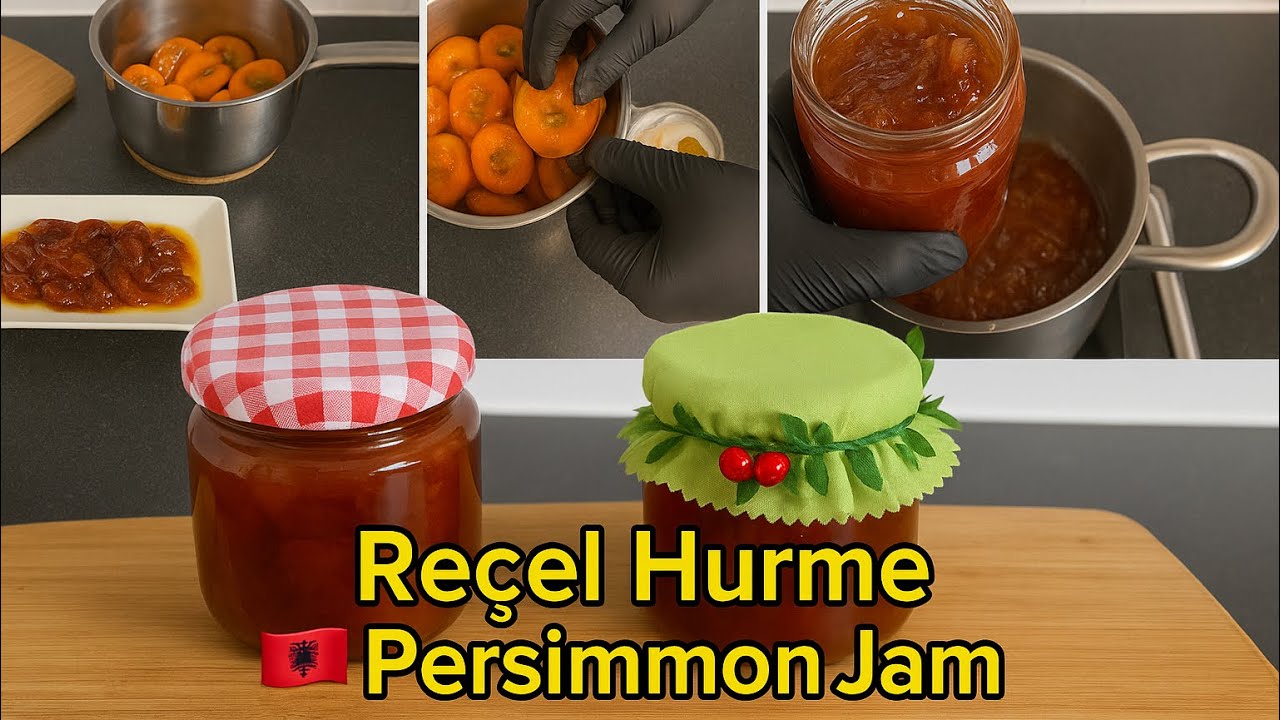 Homemade Persimmon Jam | Traditional Albanian Reçel Hurme Recipe (Easy Winter Jam)