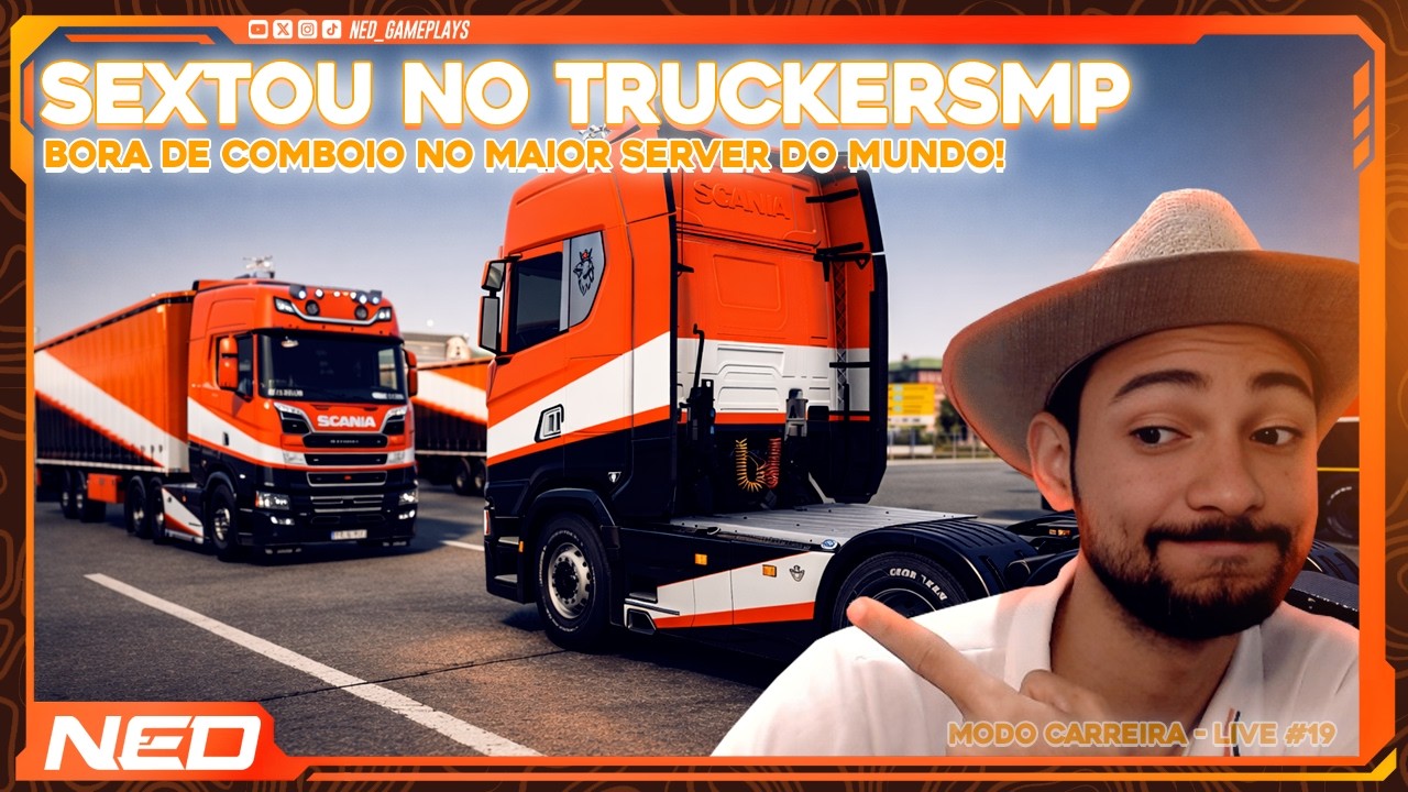 ETS2 AO VIVO - TRUCKERSMP DO SEXTOOOU !!!