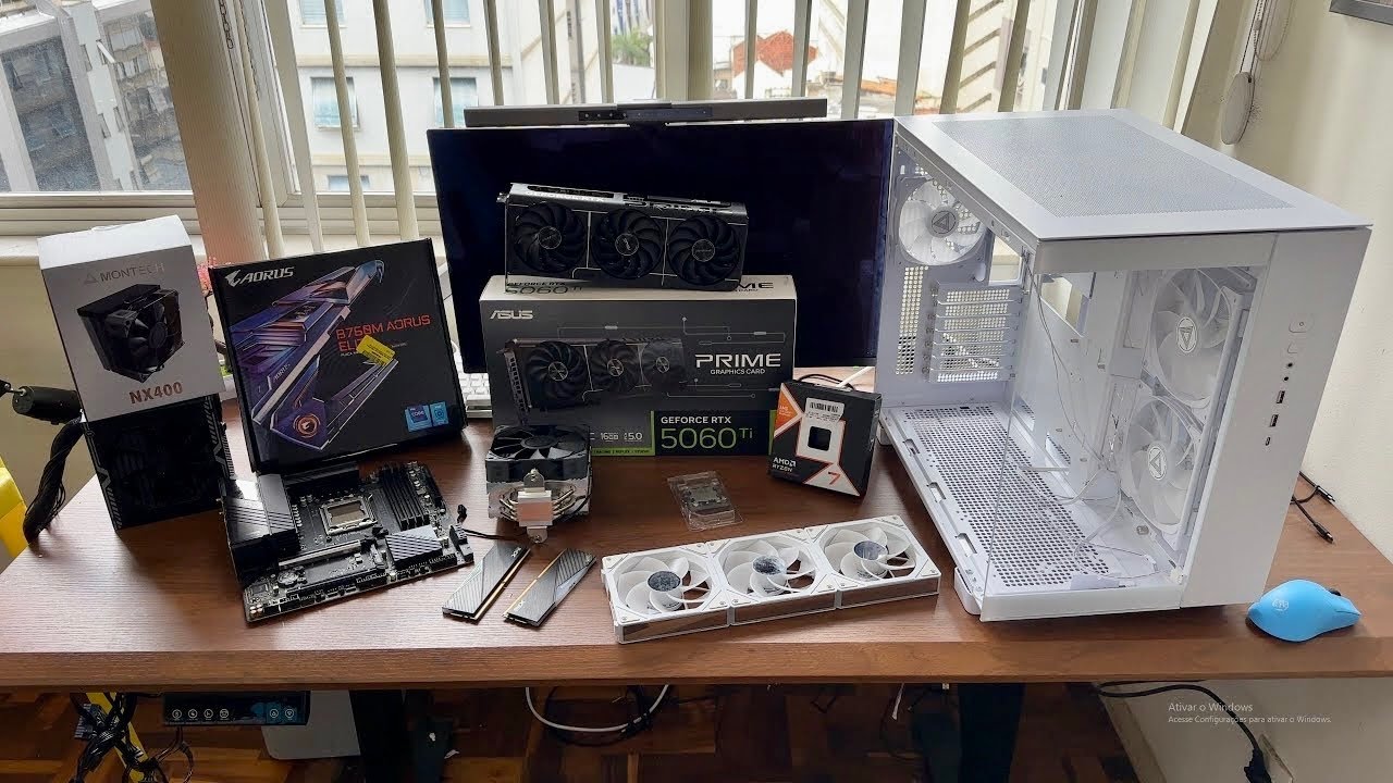 Montando um PC AM5 para Rodar Tudo e Durar Muito com RTX 5060 ti e ryzen 5 8600 g