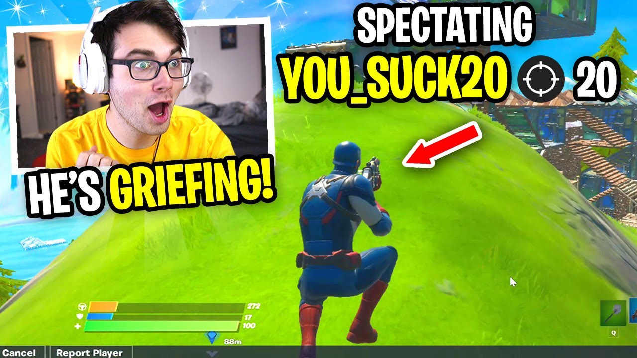 I spectated this player GRIEF EVERYONE in my custom... (Fortnite Season 3)