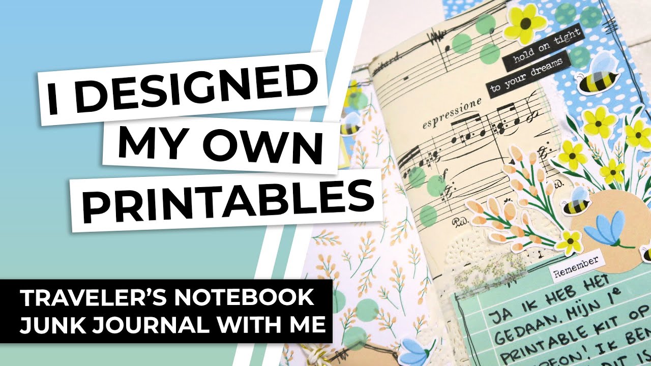 Traveler's Notebook Junk Journal with me | Using Printables | Ep #26
