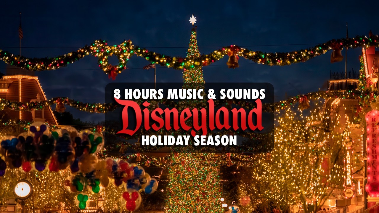 Relaxing Disneyland Christmas Ambience | 8 Hours of Festive Magic