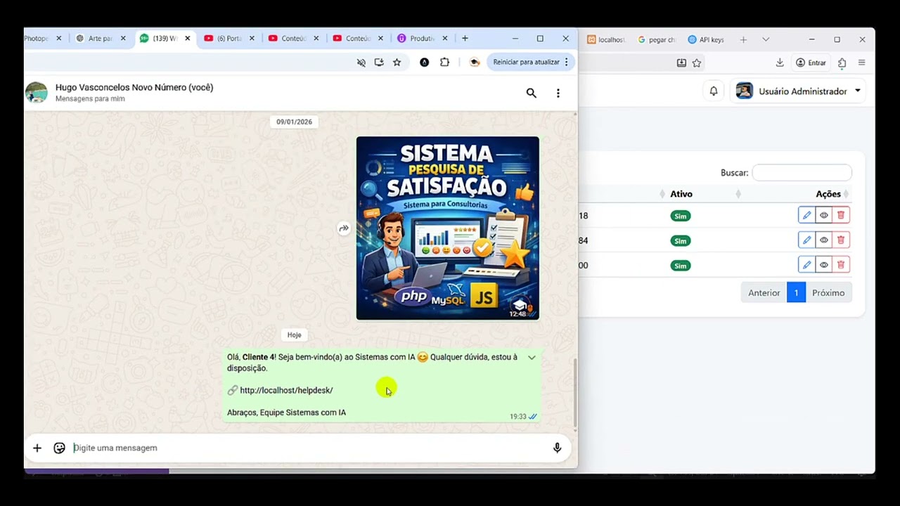 Desenvolvendo Sistemas com IA - Aula 35 - Opção para notificar cadastro cliente - Módulo 04
