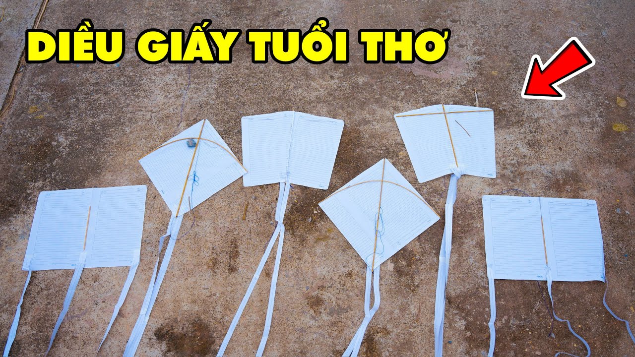 Thử Thách Làm Và Thả Tất Cả Các Dáng Diều Giấy Tuổi Thơ