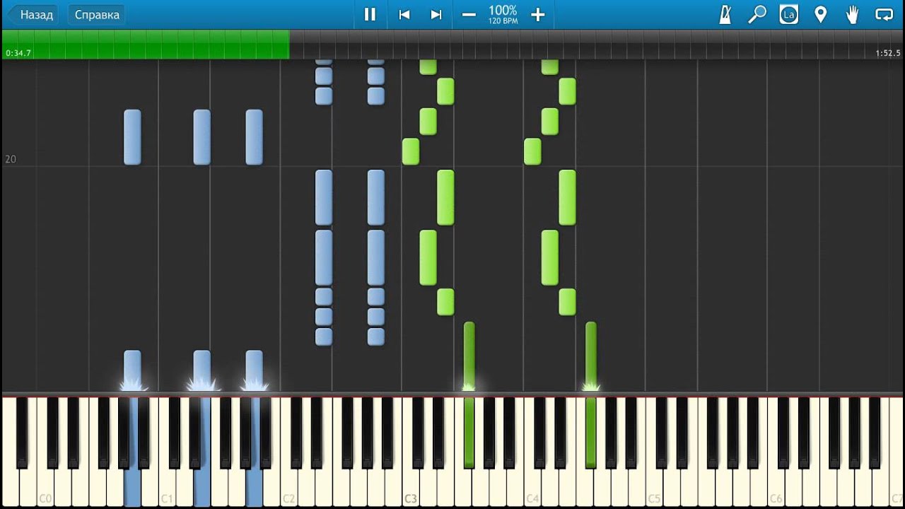 Saint-Saëns - The Carnival of the Animals - Royal March of the Lion. Piano (Synthesia)