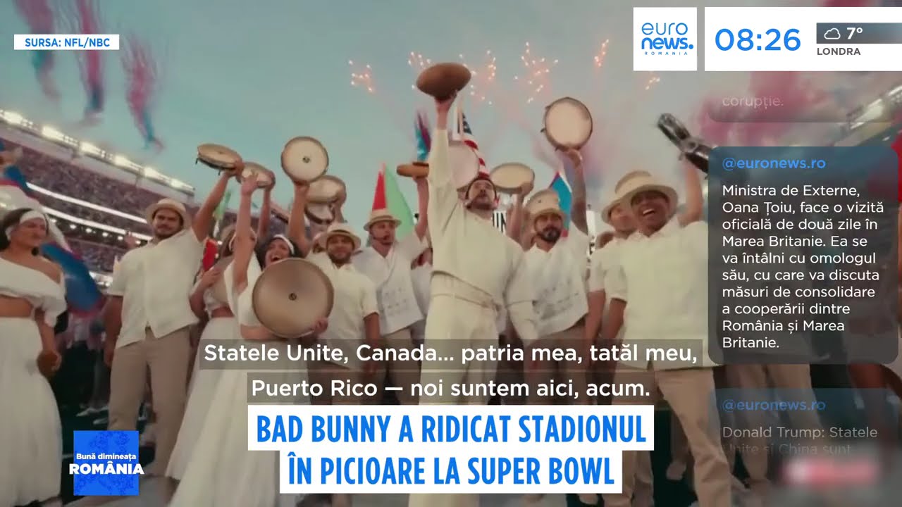 Trump critică spectacolul lui Bad Bunny de la Super Bowl 2026: A fost absolut groaznic