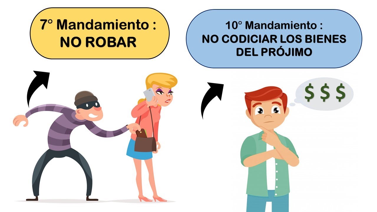 Séptimo y Décimo mandamiento / No robar / No codiciar los bienes del prójimo