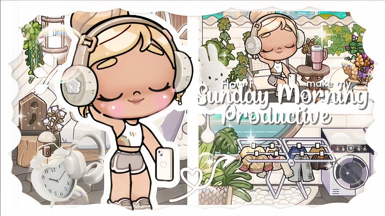 How I Make My Sunday Morning Productive ⋆☀︎.𖦹°| Asmr | No Voice | Avatar World