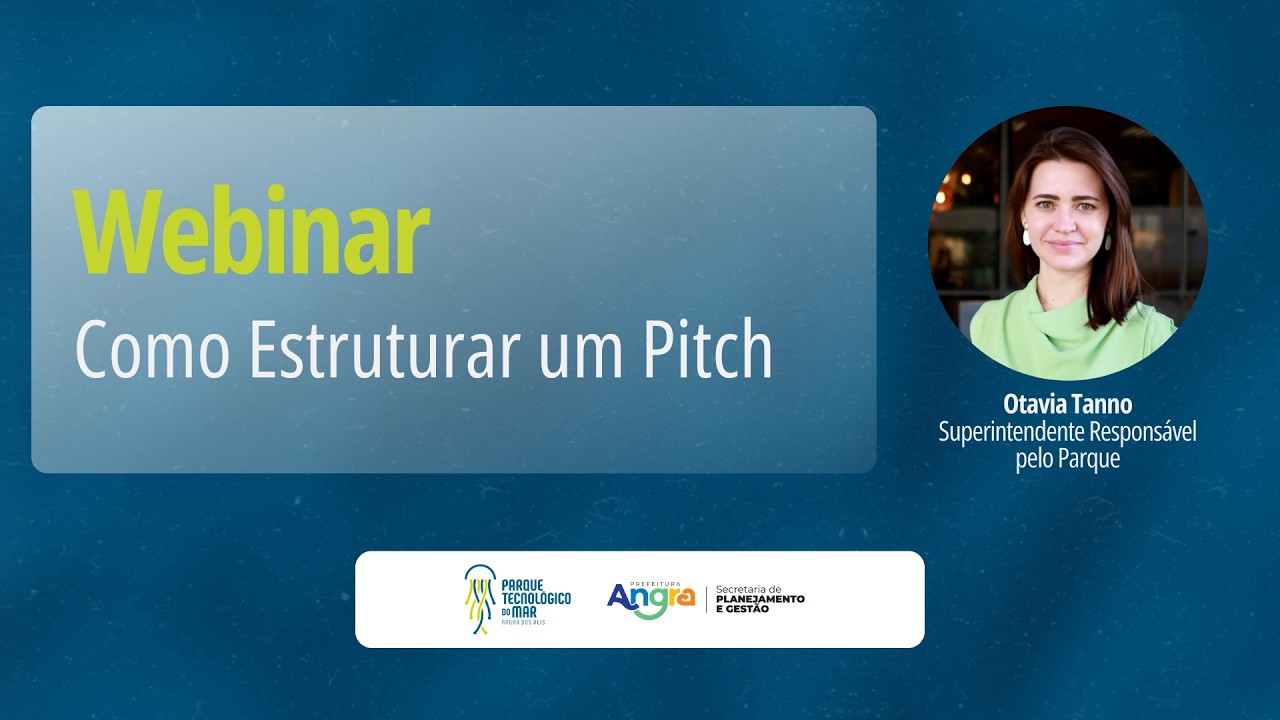 WEBINAR - Como Estruturar um Pitch: Apresentação do seu projeto em tempo curto.