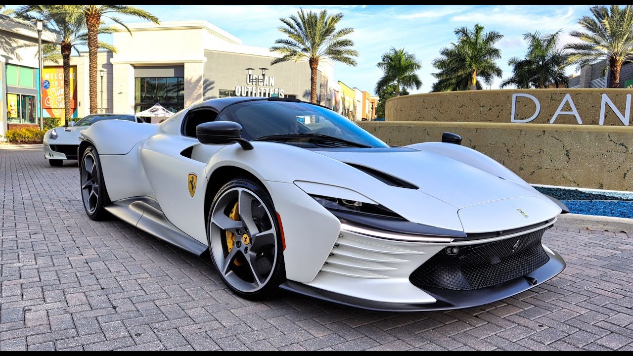 Ferrari Daytona SP3, Bugatti, Lamborghini, Pagani Huayra BC, Koenigsegg - Exotics at Dania Pointe