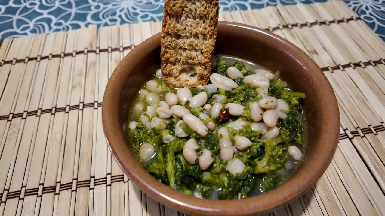 Zuppa rustica con cime di rapa e fagioli!