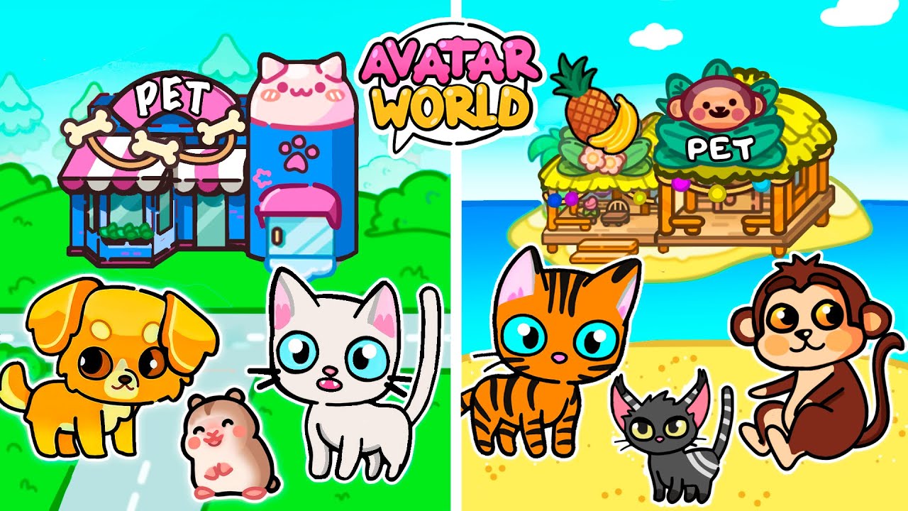 Городской Приют Домашних Животных vs Островной Приют Диких Животных | Avatar World | Toca Boca