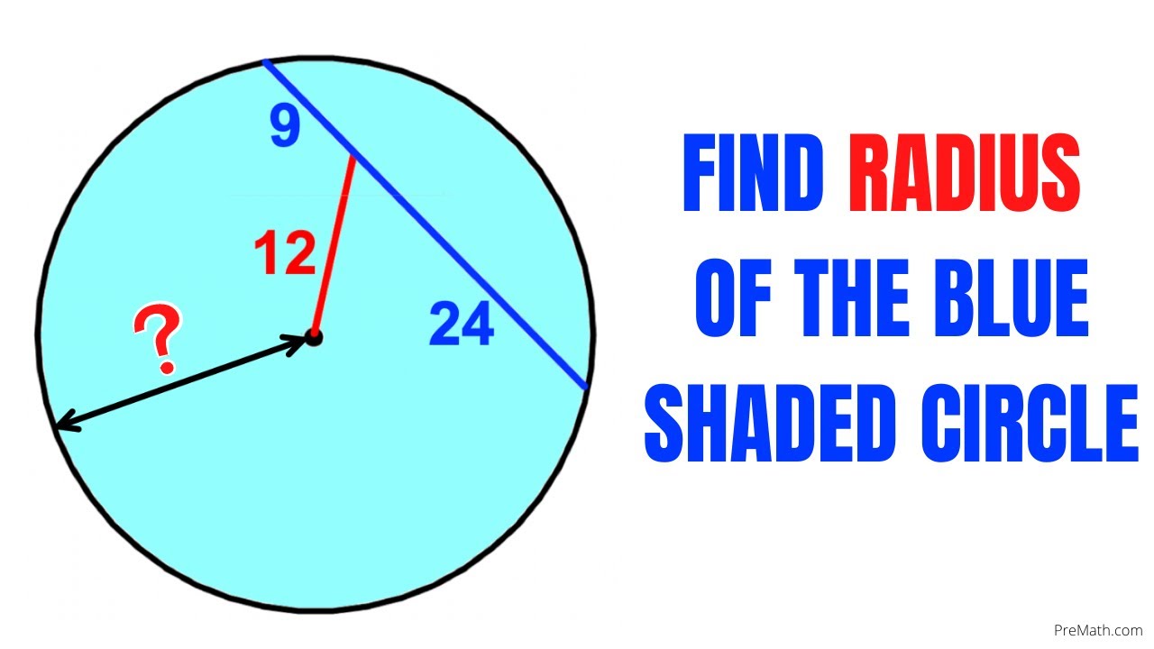 Find the Radius of Blue shaded circle | Important Geometry skills explained