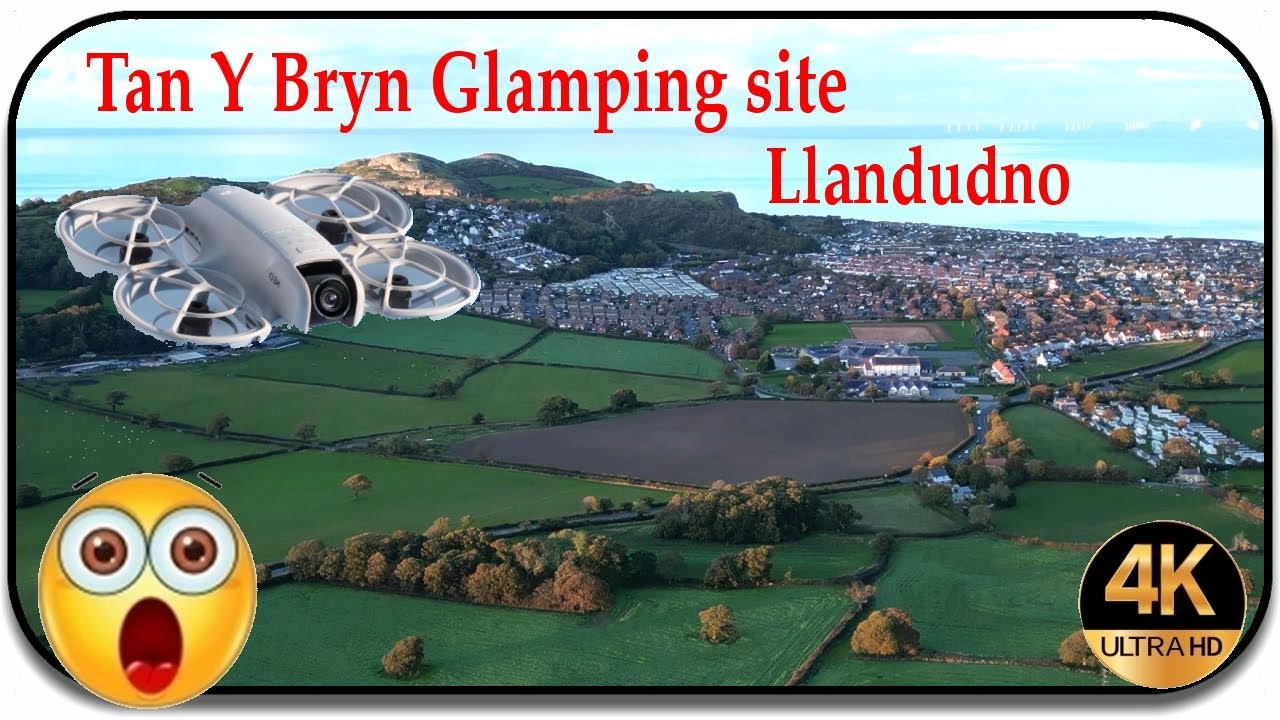😲😲 Tan Y Bryn Glamping Site at Llandudno by drone... A few days away in our Mazda Bongo Campervan 🕊🕊