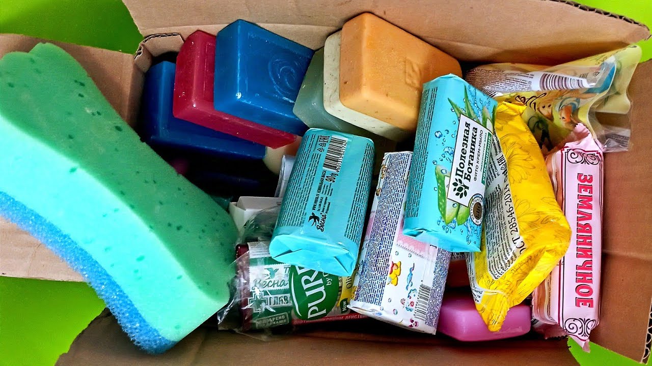 ASMR soaping,soap sticks, squeezing sponges, мыление, леплю прилипушки, выжимание губок
