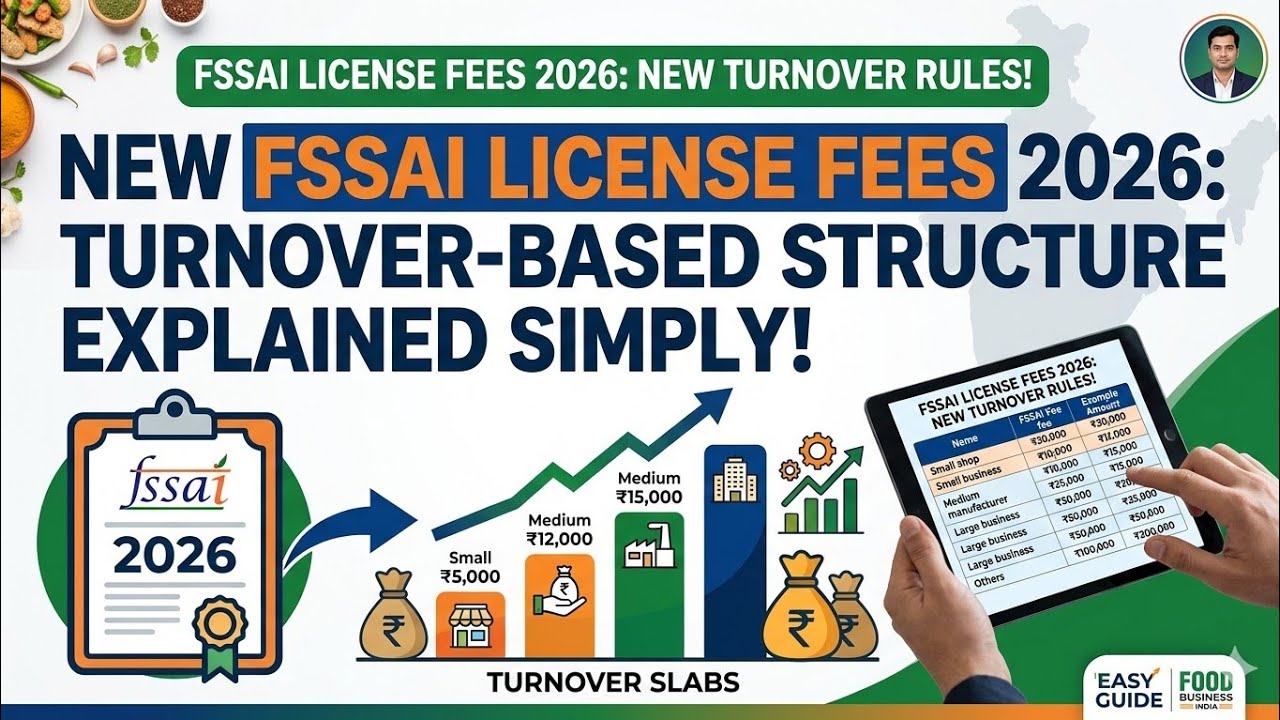 New FSSAI License Fees 2026: Turnover-Based Structure Explained Simply! 🪪 @FSSAI_GUIDE @fssai_india